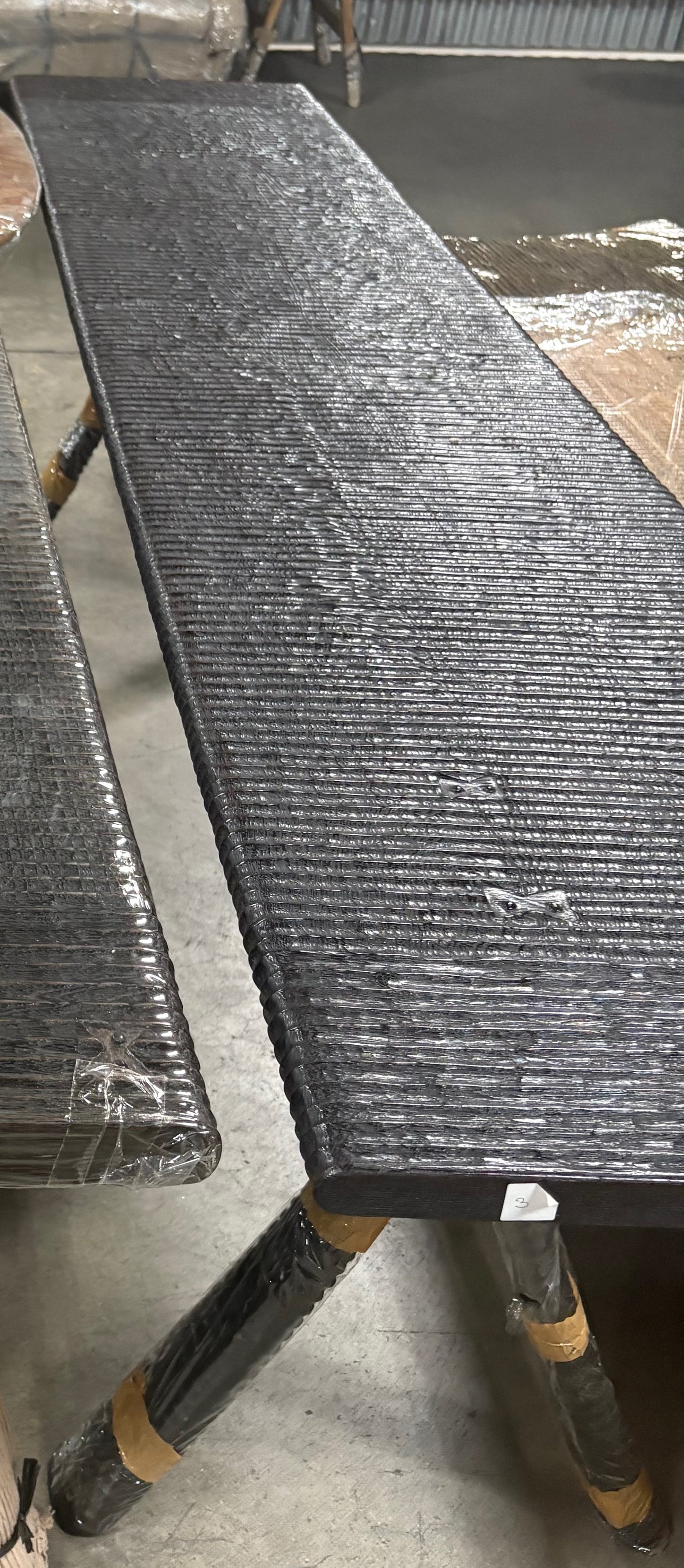 Nomadic Wild Ribbed Detail & Wood Island Console – Black