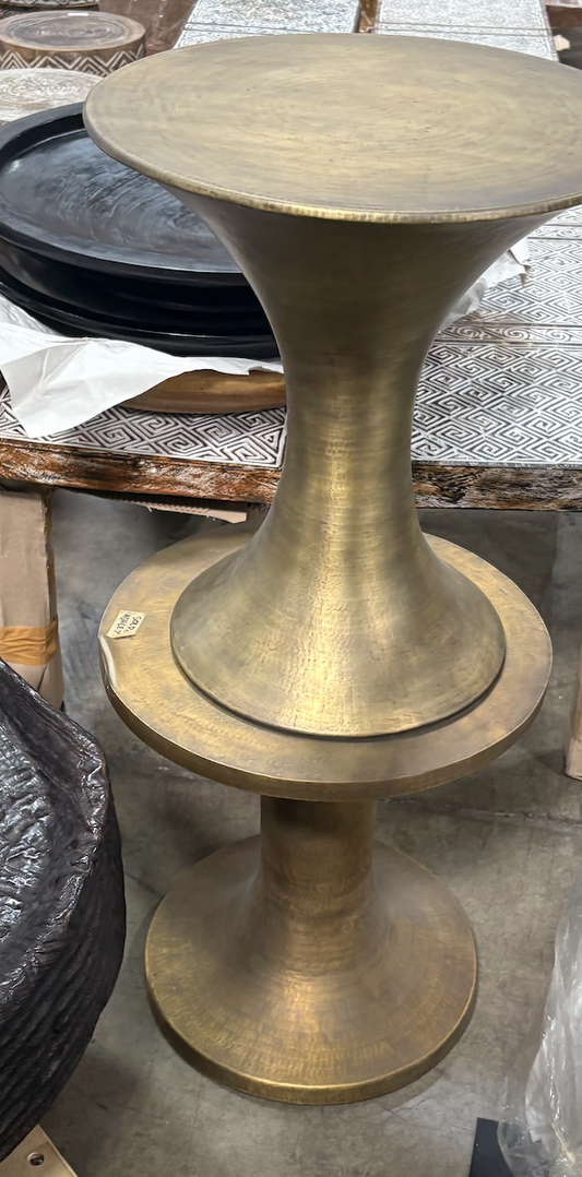 Bali Contemporary Brass Sculptural Side Table