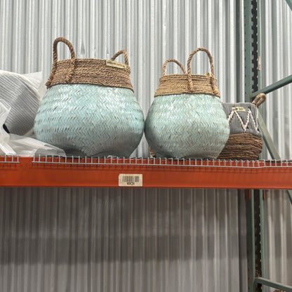 Bali Earthform Natural Rope Coastal Weave Basket – Seafoam