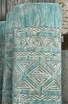 Bali Earthform Wood Carved Totem Vessel – Ornamental Finish Turquoise
