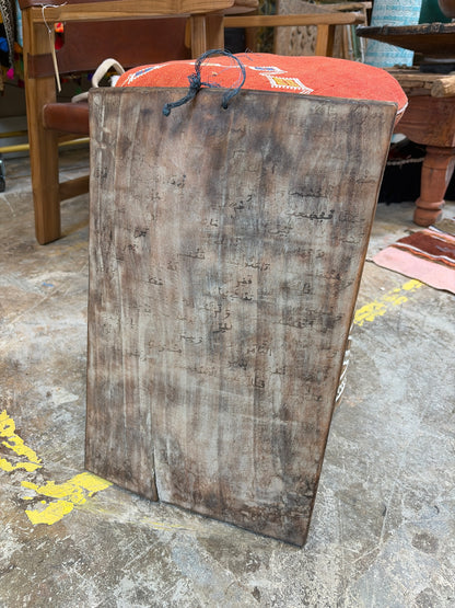 Morocco Medina Antique Wood & Ink Quranic Tablet – Weathered Grey