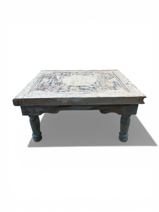 Morocco Medina Carved Medallion Square Coffee Table