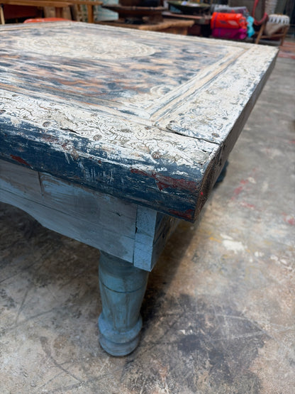 Morocco Medina Carved Medallion Square Coffee Table