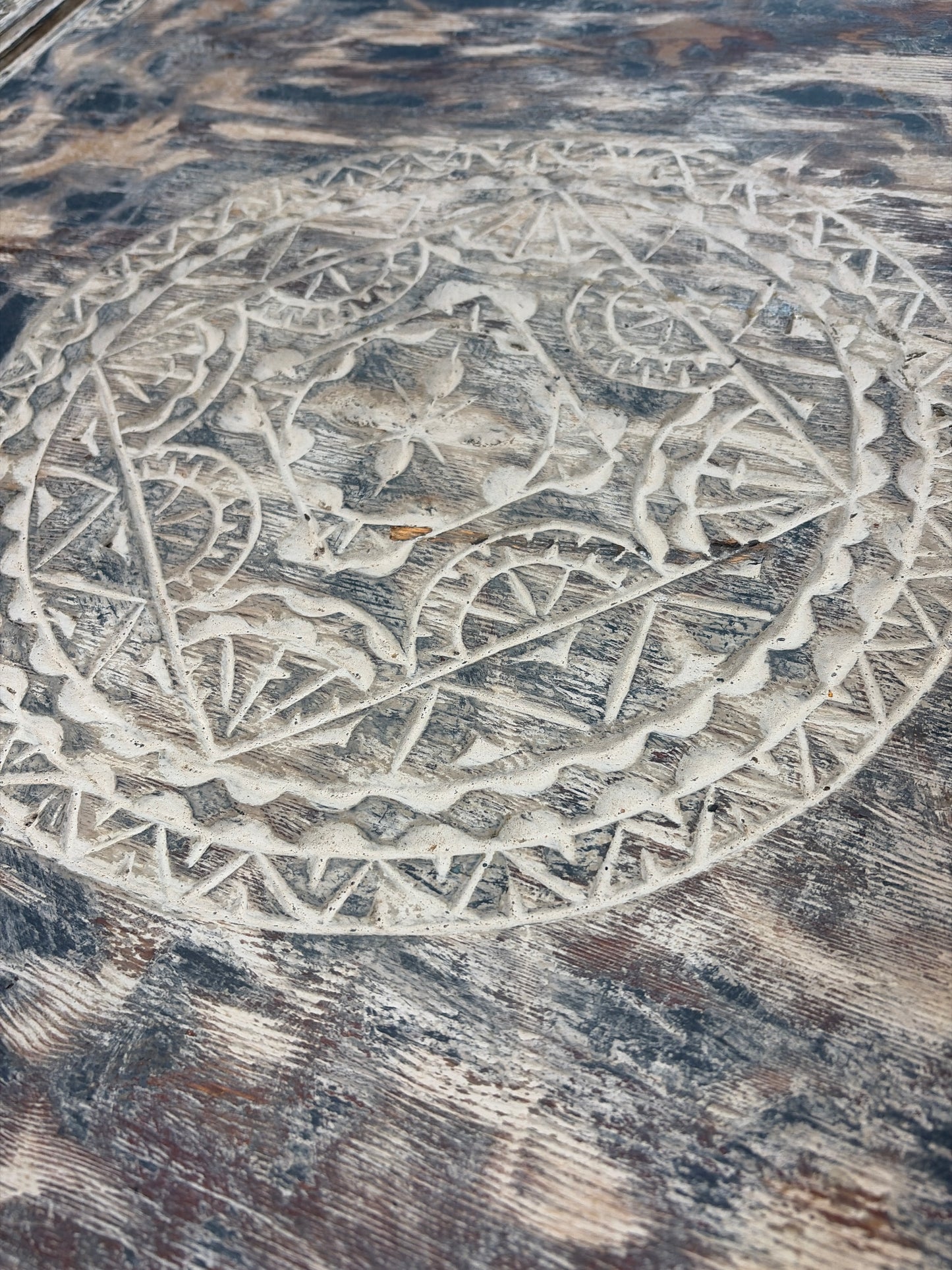Morocco Medina Carved Medallion Square Coffee Table