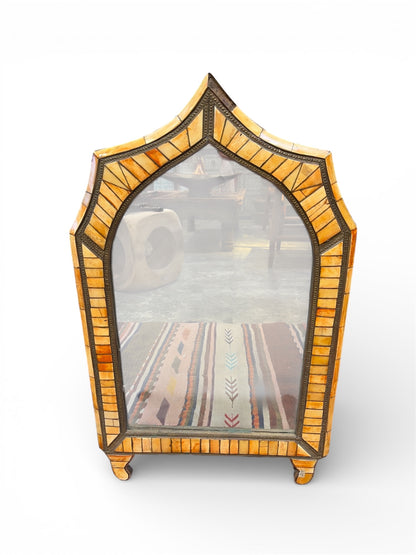 Morocco Medina Henna Bone Inlay Pointed Arch Mirror – Saffron Brick
