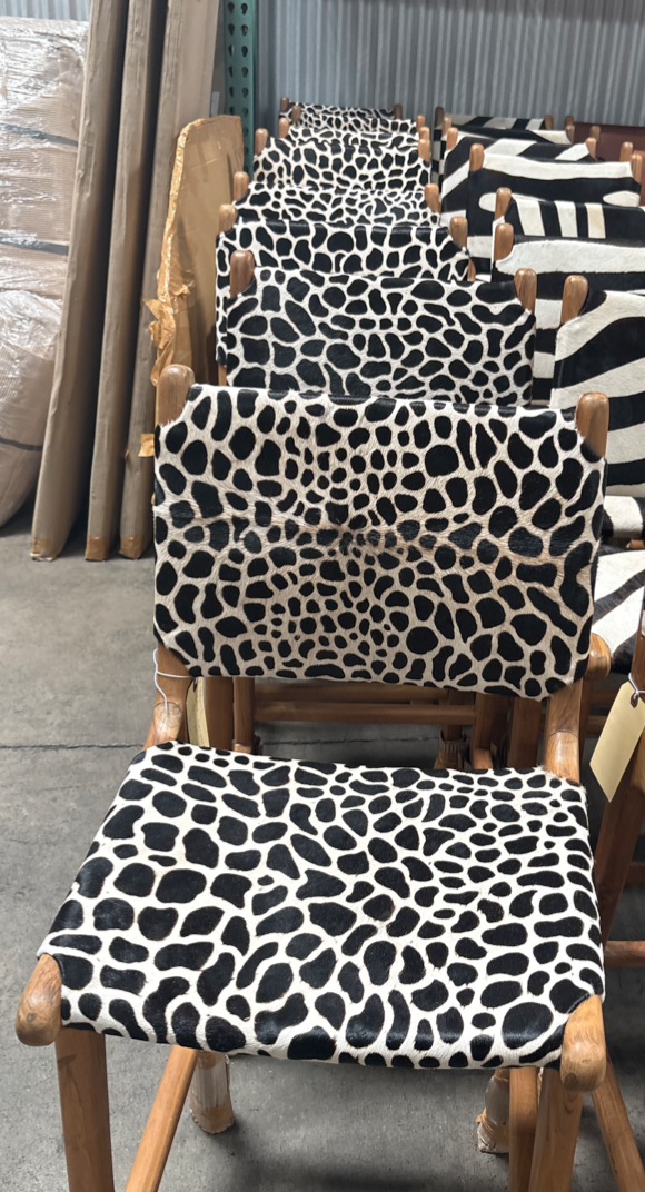 Nomadic Wild Cowhide & Wood Bar Stool – Leopard Print