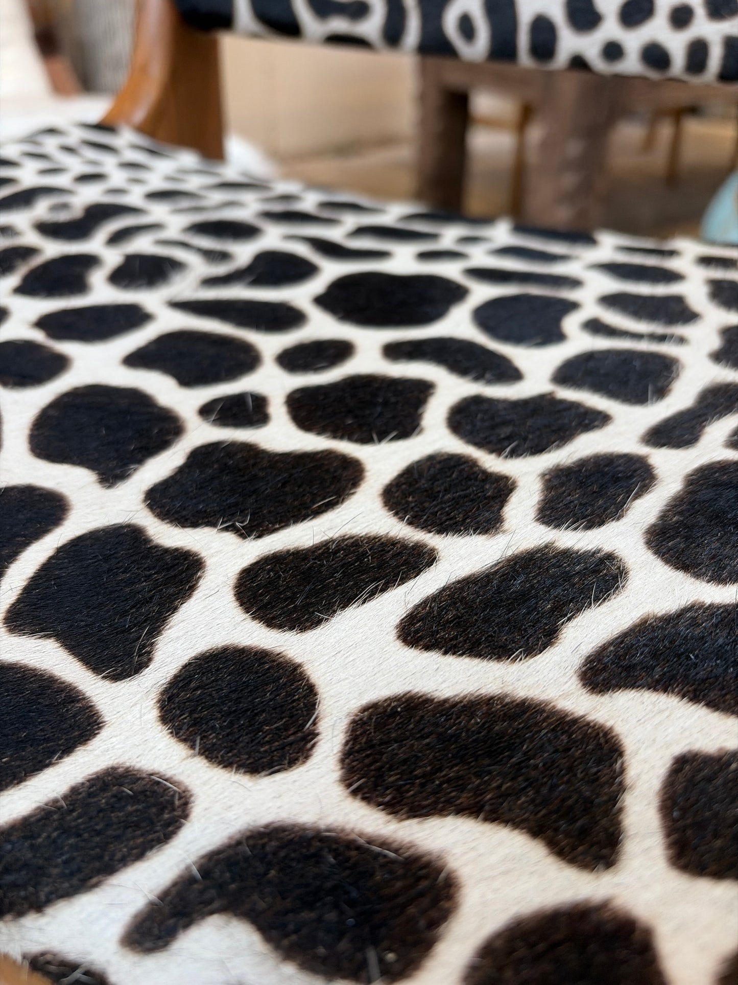 Nomadic Wild Cowhide & Wood Bar Stool – Leopard Print