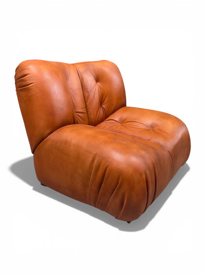 Nomadic Wild Leather Modular Hugging Chair – Cognac