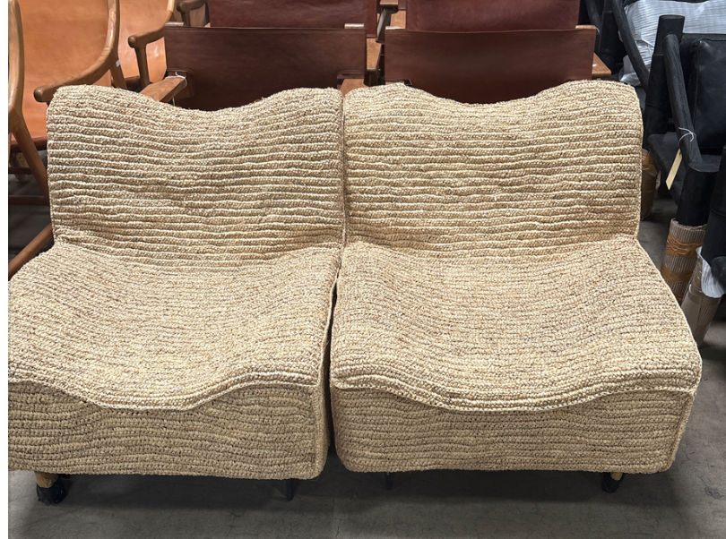 Nomadic Wild Raffia Modular Hugging Chair – Natural