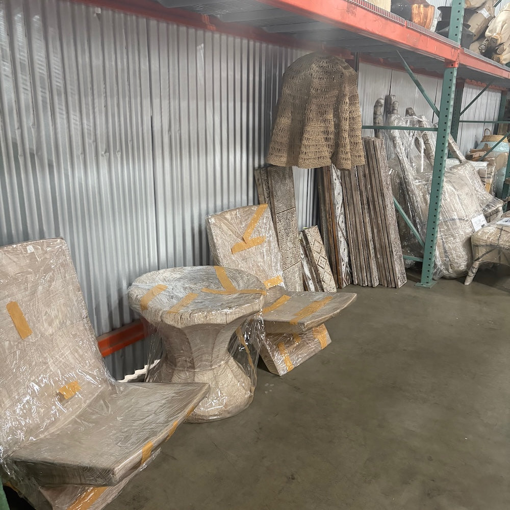 Nomadic Wild Wood Rustic Bistro Set – Natural